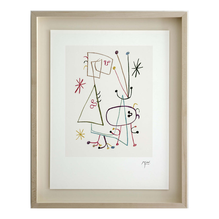 Litografía De Miró "Famille Á L´étoile"