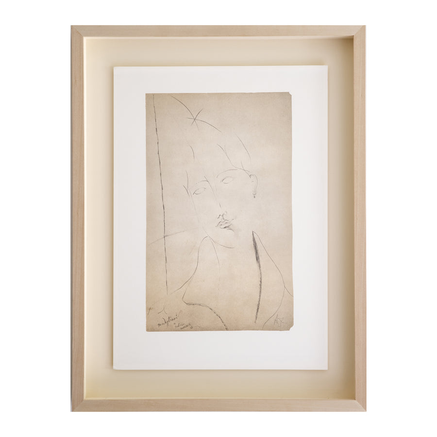 Litografía de Mondigliani "Jeanne, A Notre Amour"