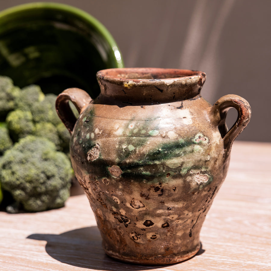 Antique Green Ceramic Vase