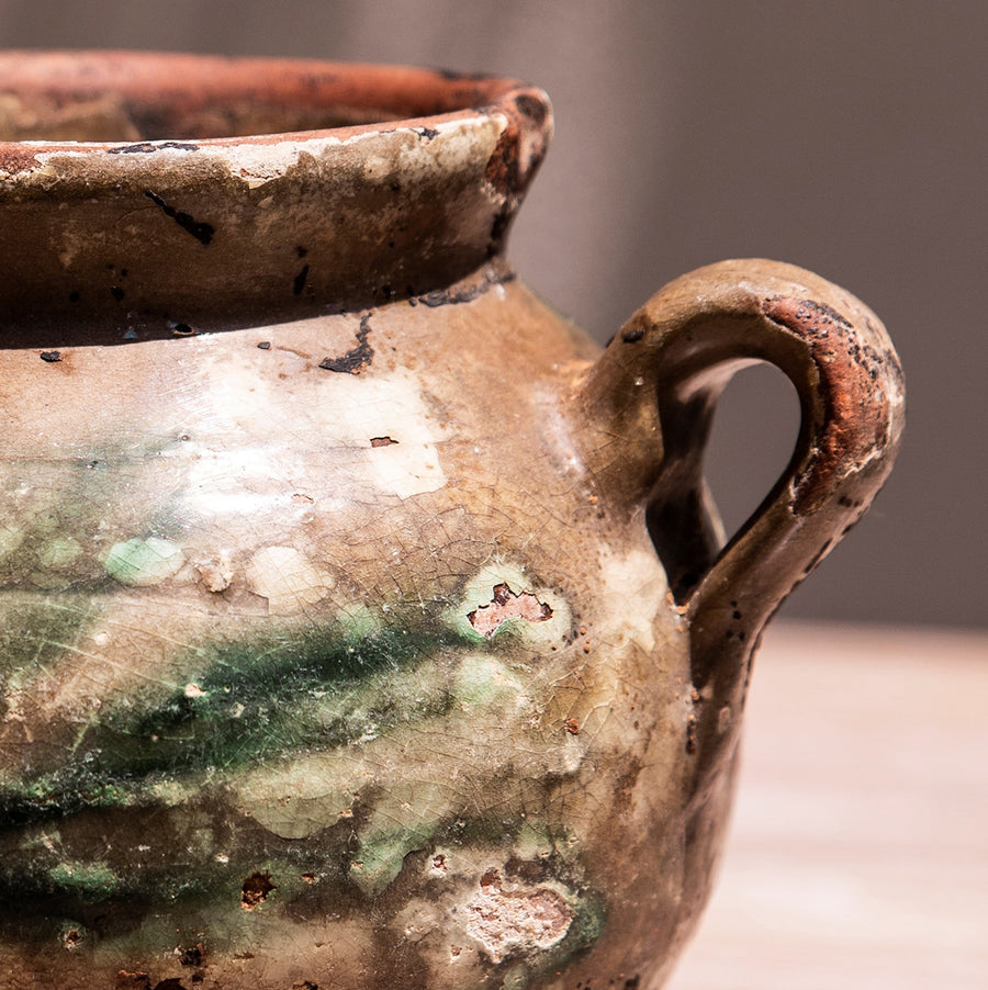 Antique Green Ceramic Vase