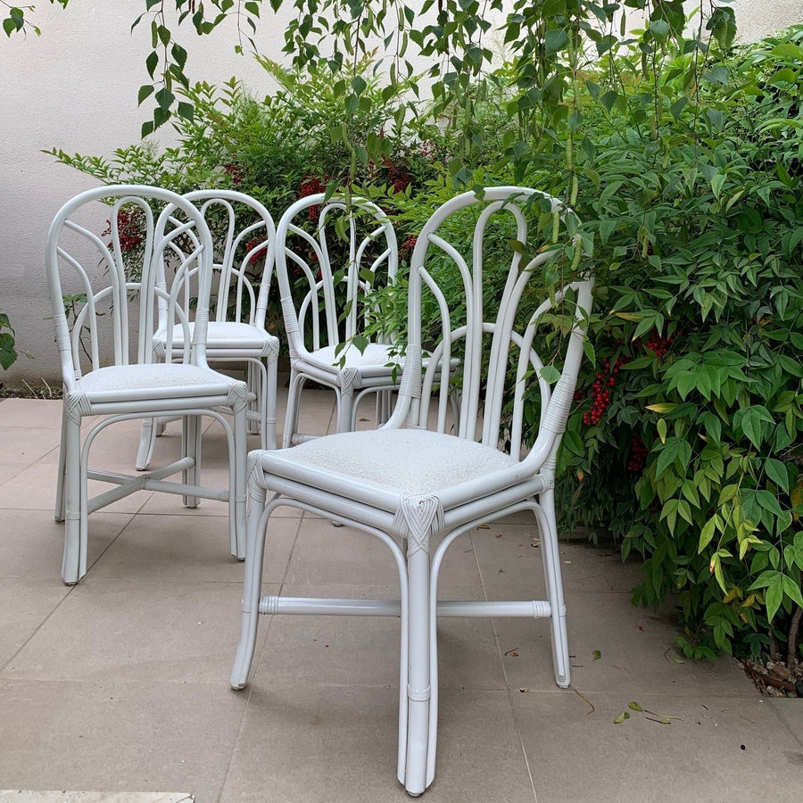 Set of 4 Bamboo Dinnning Chairs